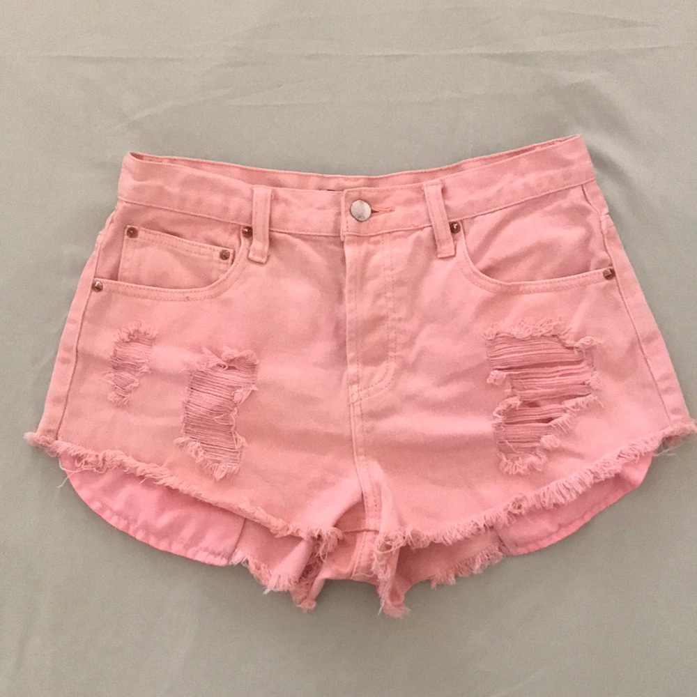 High-Waisted Denim Shorts